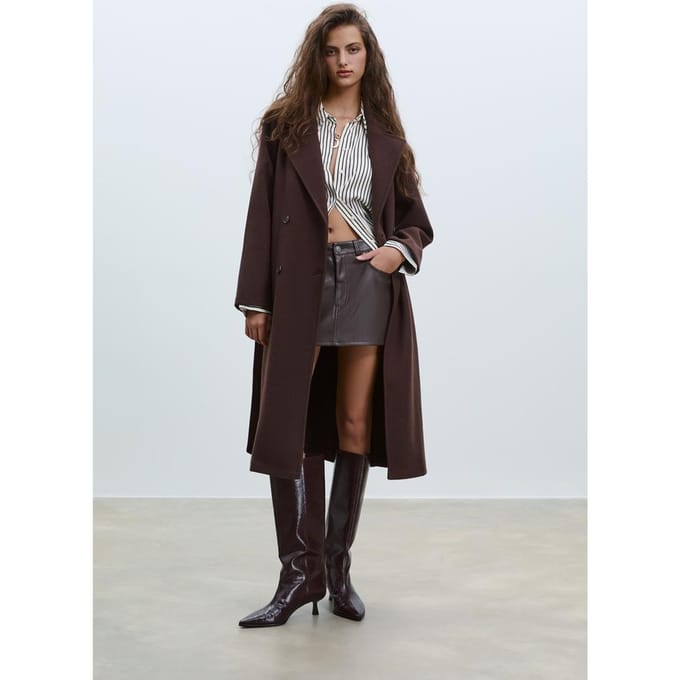 Stradivarius Soft touch trenchcoat  Bruin XL