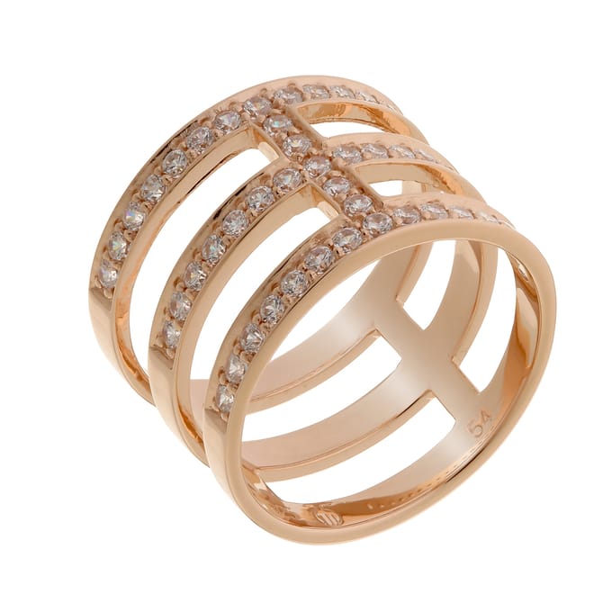 Orphelia Dames 925 Sterling Zilveren Ring - Rosé ZR-7125/RG