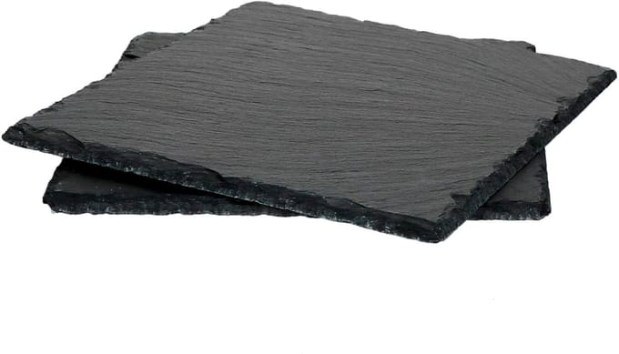 Set van 2 leistenen borden 17x17 cm - 23464639
