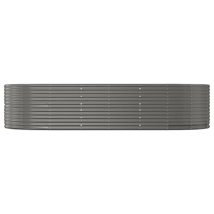 vidaXL - Plantenbak - 291x140x68 - cm - gegalvaniseerd - staal - grijs