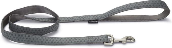 Beeztees - Hondenriem - Mac Leather - Grijs - 120 cm x 25 mm