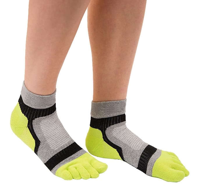 TOETOE - Heren & Dames Ademend Sport Licht Hardloop Lage Sneakersokken - Groen