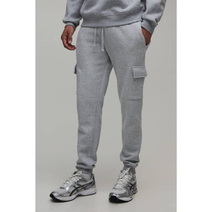 Essentiële Skinny Cargo Jogger | Grey Marl | Size 2XL