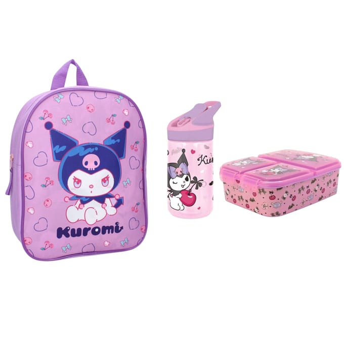 Kuromi schoolset; rugzak en lunchset