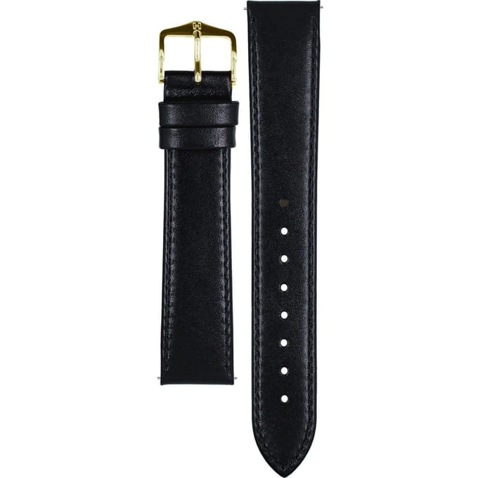 HIRSCH OSIRIS M BLACK SHINY CALF 18/16MM 03475150-1-18