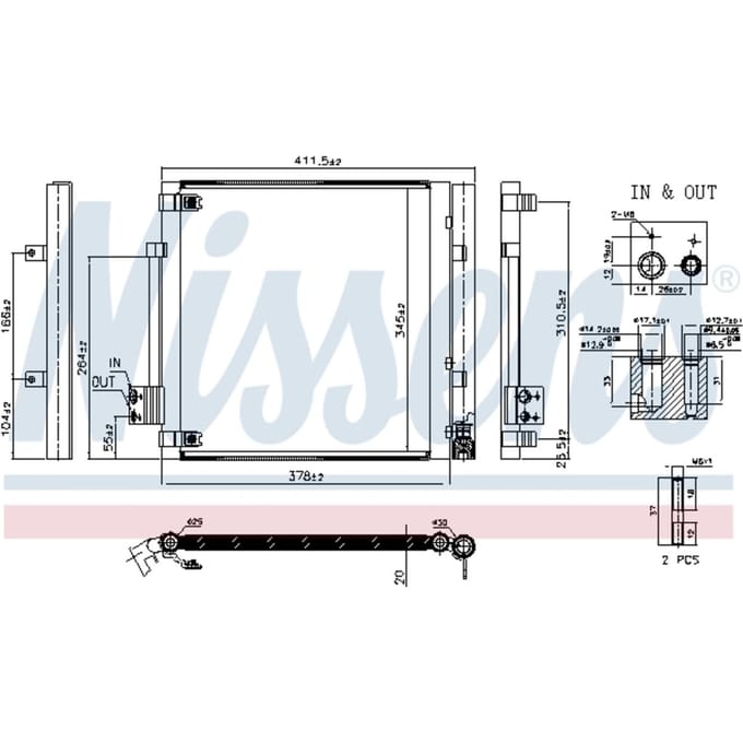 Condensator, airconditioning NISSENS 940679