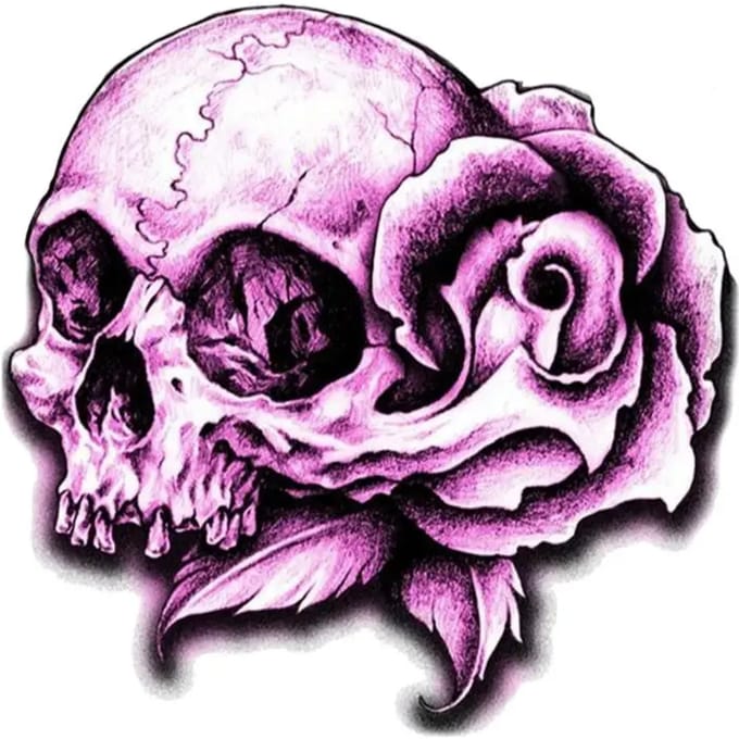 Motorfiets stickers Lethal Threat Skull