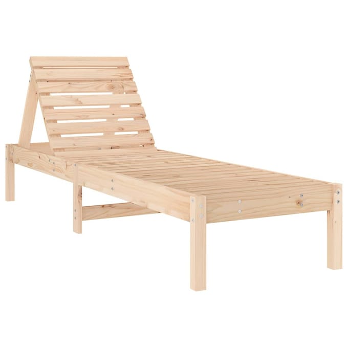 vidaXL Ligstoelen 2 st 199,5x60x74 cm massief grenenhout