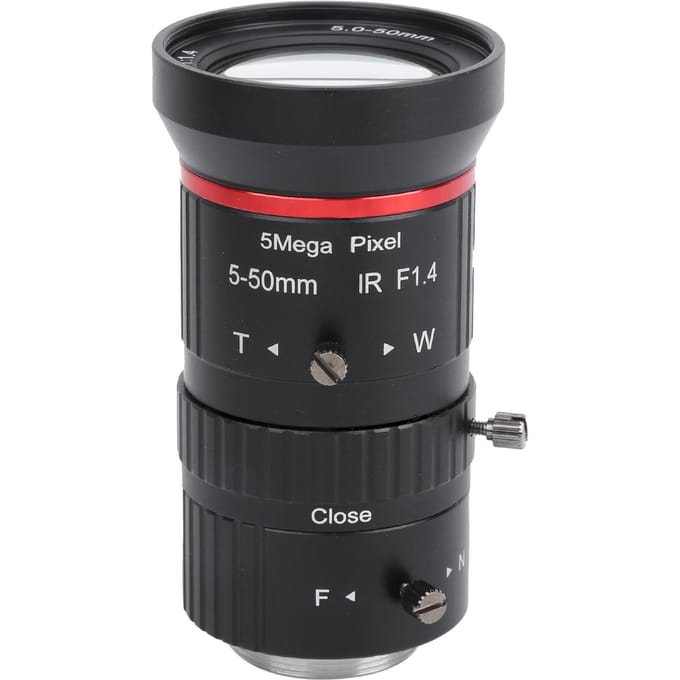 Objectif zoom industriel 5 MP Monture CS Ouverture manuelle FL5‑50mm Accessoire CCTV de sécurité black