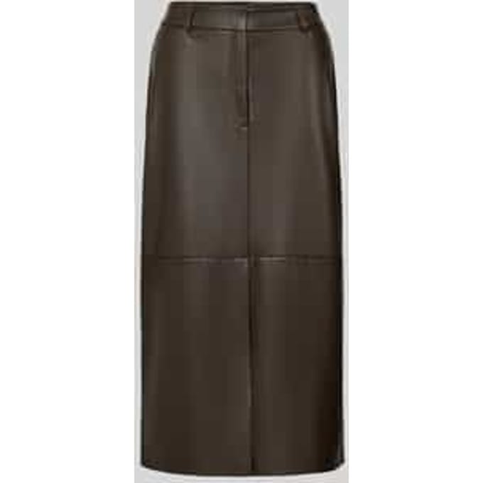Comma Skirts Dark Brown Maat: 38 | Leren rokken Outlet | Dames | Bruin