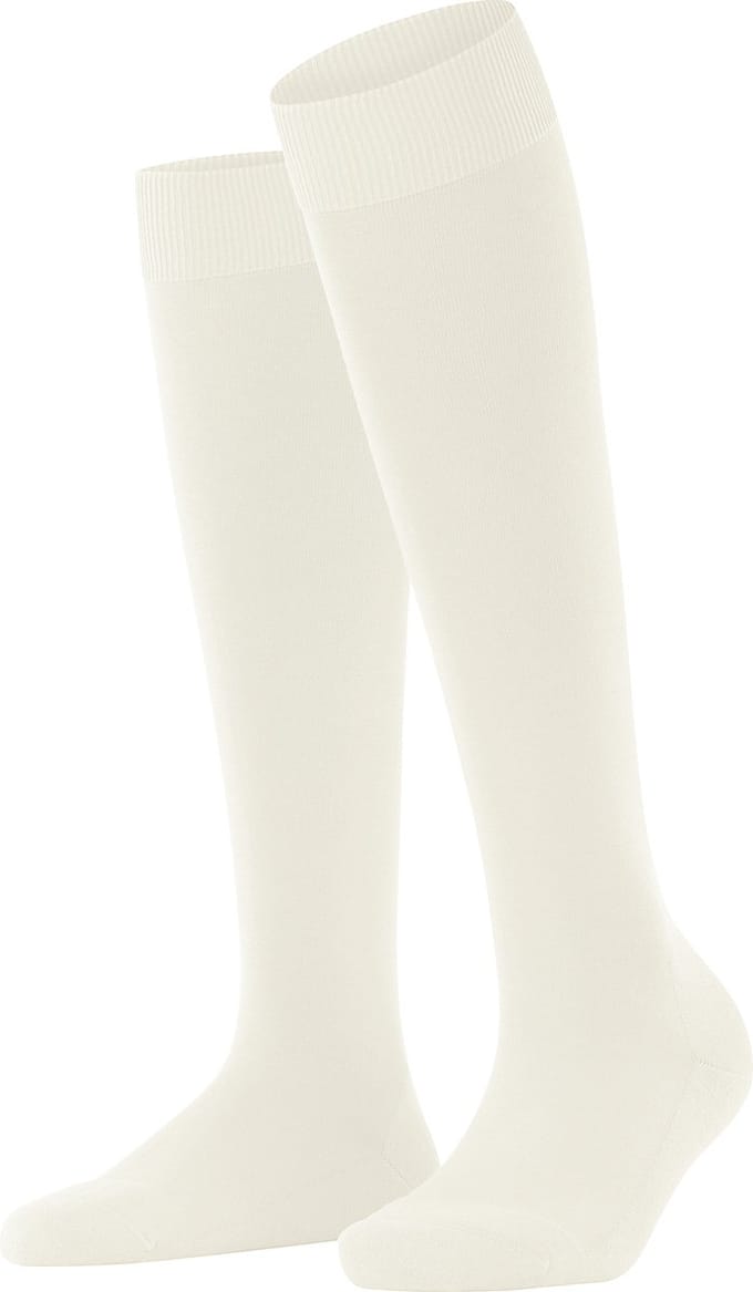 FALKE ClimaWool lang eenkleurig wol lyocell kniekousen dames wit - maat 41-42