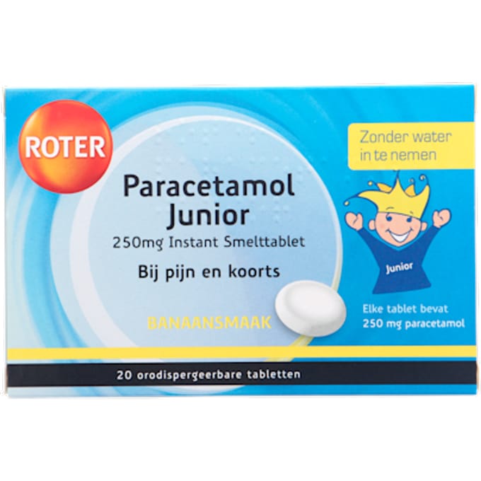 Junior smelttabletten 250mg