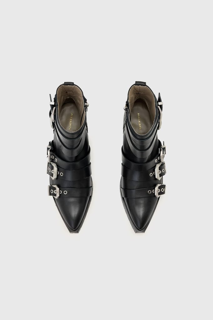 AllSaints Jane Buckle Boot Black Größe: 40 | Stiefel Outlet | Damen | Schwarz