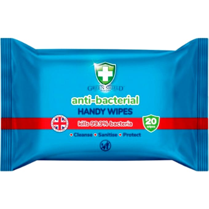Green Shield antibacteriële reinigingsdoekjes - 20 stuks (Data item)