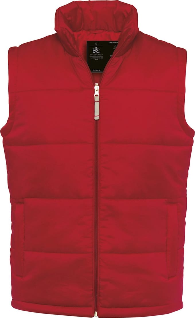 Bodywarmer 'Taffeta® Nylon/Men' merk B&C maat L Rood