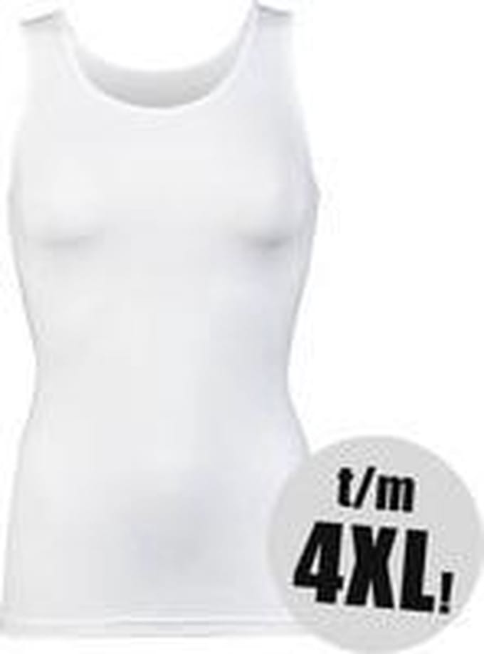 RJ Bodywear - Pure Color - Dames Singlet - Wit - 3XL