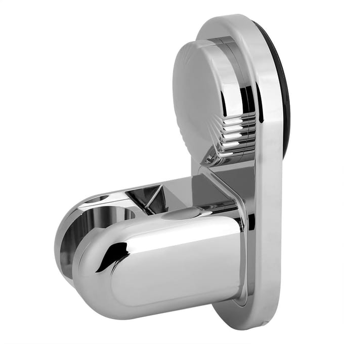 Verstelbare Badkamer Douchekop Wandmontage Houder Standaard Zuignap(Zilver) white