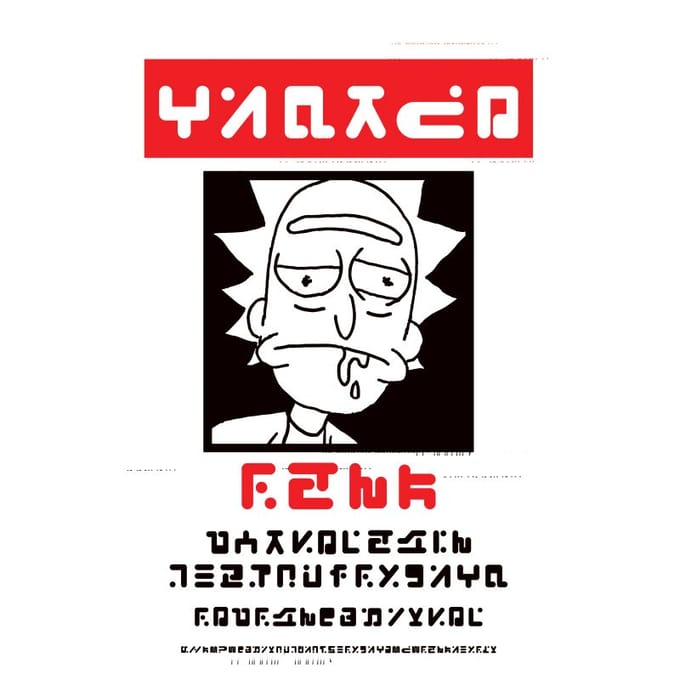 Rick and Morty Wanted Rick T-shirt - Wit - M