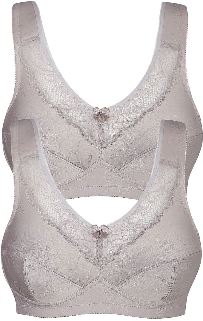2-pack ontlastings-BH zonder beugel Basic