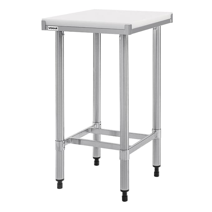 RVS Snijtafel met Hdpe Snijplank - 50cm - Vogue CF740 - Horeca