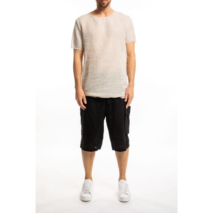 Takeshy Kurosawa T-shirt Lino Mannen beige