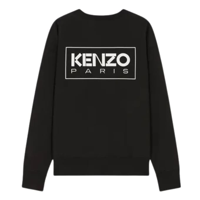 Kenzo Paris geschetst logo zwart sweatshirt