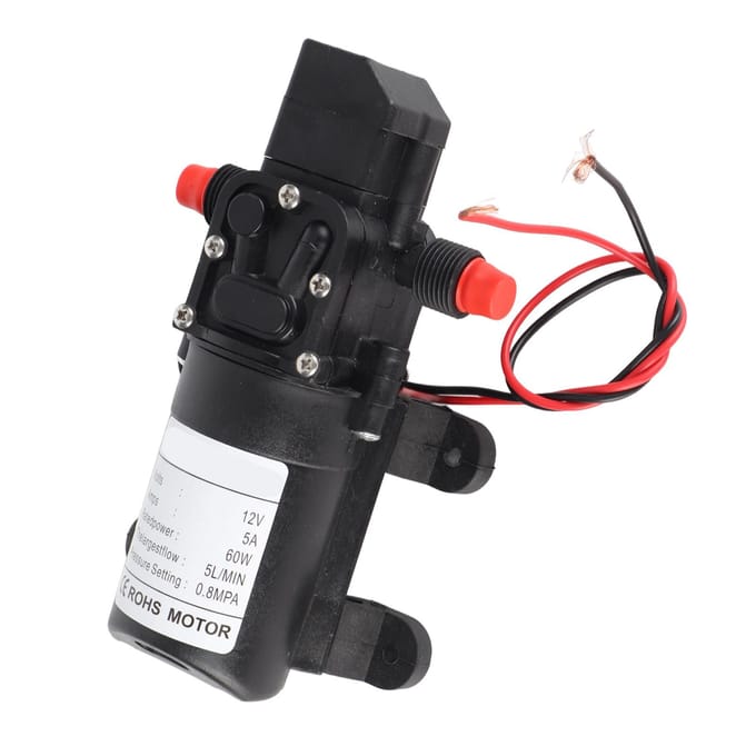 DC 12V waterpomp hoge druk 116Psi zelfaanzuigende caravan-campingboot wit