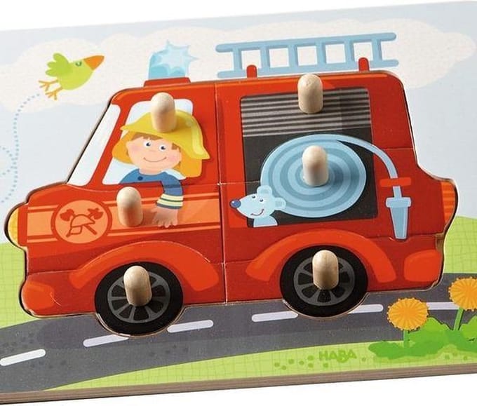 Haba Puzzel Brandweer 6 Stukjes