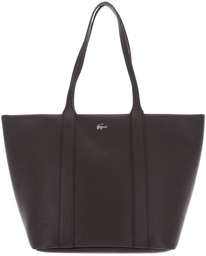 LACOSTE schoudertas shopper Shopping Bag Dark Brown donkerbruin