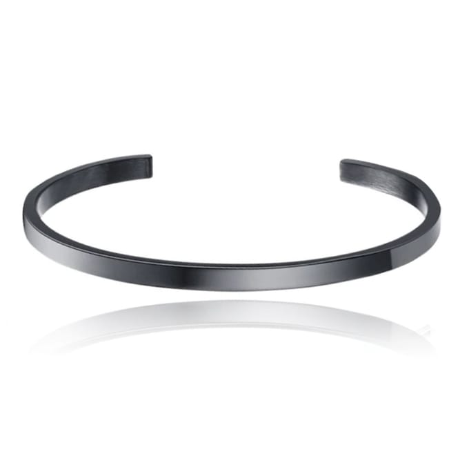 Zwarte Damesarmband van Edelstaal