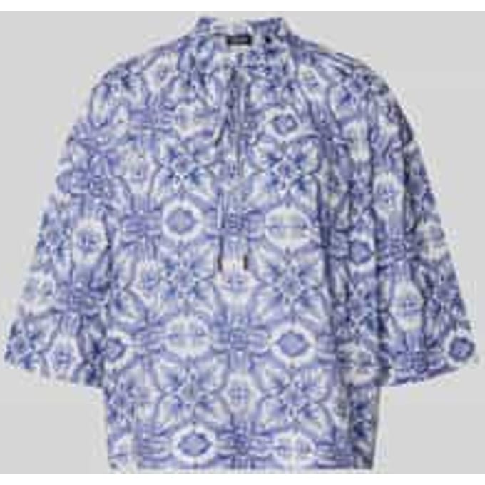 regular fit blouse met keyhole-halslijn model 'Beyda'
