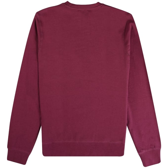 Aquascutum Active Big Logo Crew Neck Cordovan Red Sweatshirt