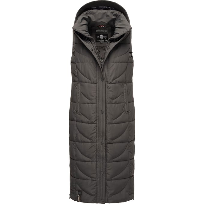 Navahoo dames gewatteerd vest Brezelchen – Lang & Warm
