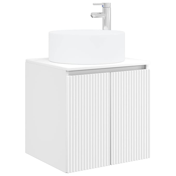 vidaXL - Wandgemonteerde - wastafelmeubel - Wit - 49,5 - x - 44,5 - x - 65,5 - cm
