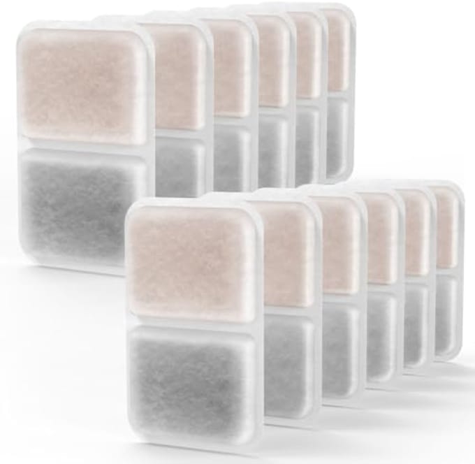 12-Pack Luchtreiniger Pads voor Kattenbak - Dual Action Geurneutralisatie, Compatibel met Jumbo Regular Smartshift - Wit