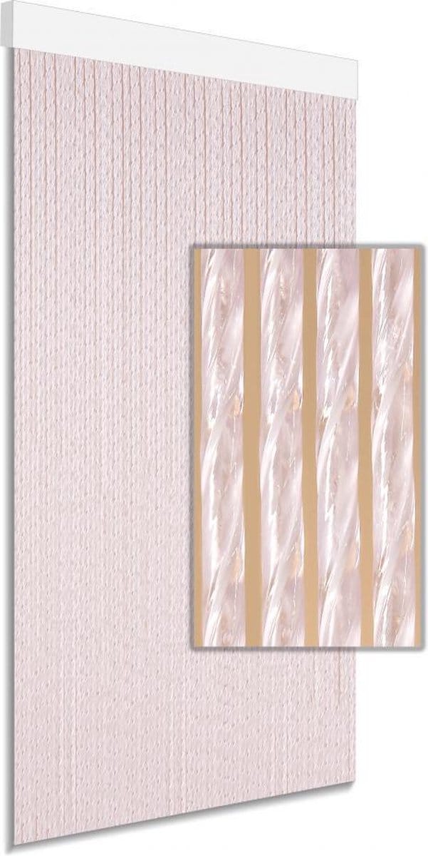 Degor Vliegengordijn Tinca - 90x210cm - Wit - Hout