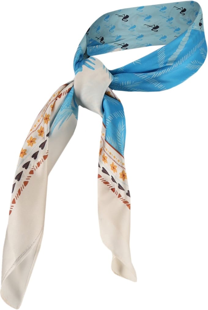 Sarlini Dames Bandana Neksjaal Dun Blauw - Maat One size