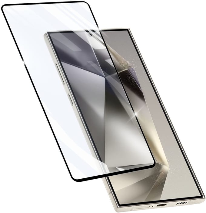 Cellularline Screenprotector 9H Gehard Glas - Geschikt voor Samsung Galaxy S25 Ultra - Edge-to-Edge - Transparant