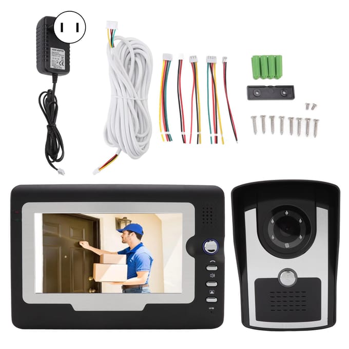 Slimme HD Video Intercom Deurbel Huis Elektronische Intercom Deurbel met 12 Bellen TFT LCD Scherm