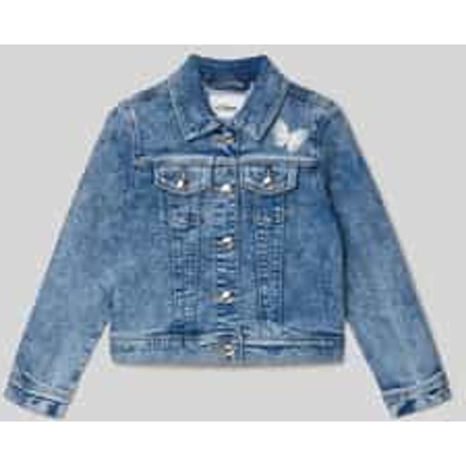 Regular fit jeansjack van mix van katoen en lyocell