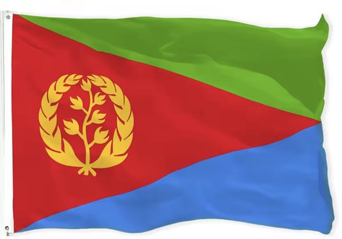Eritrese vlag - Vlag van Eritrea - 150/90CM - Polyester - Voetbalvlag - WK - Flaf - CHPN