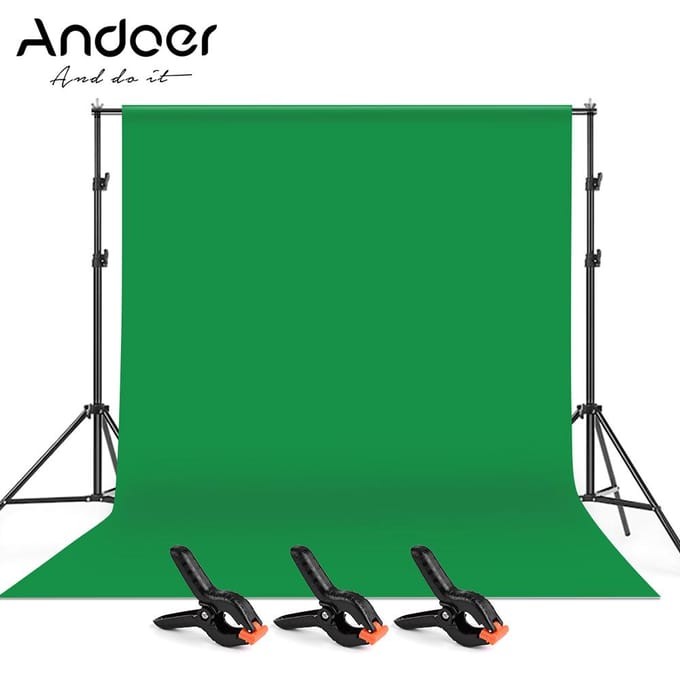 Andoer 2 * 3m/6.6 * 10ft Studiofotografie Groen Scherm Achtergrond Achtergrond Wasbaar groen