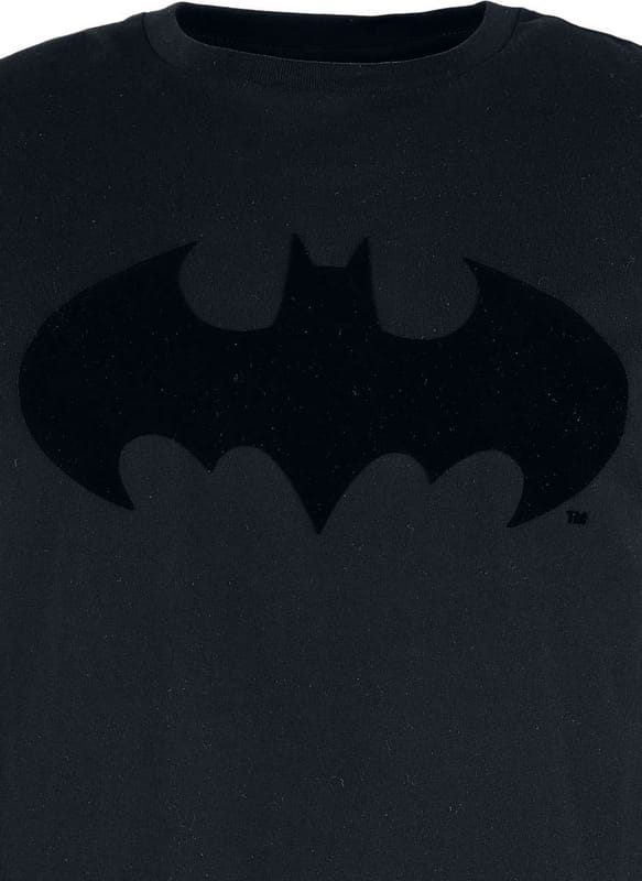 Batman T-shirt - Batman - Logo- Flock Print - M tot 3XL - voor Mannen - zwart
