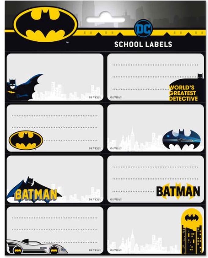 Grupo Erik DC Comics Batman - Self Adhesive Labels Zelfklevende etiketten - Multicolours