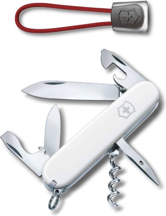 Victorinox Spartan Zakmes+lanyard 12 Functies Wit/rood