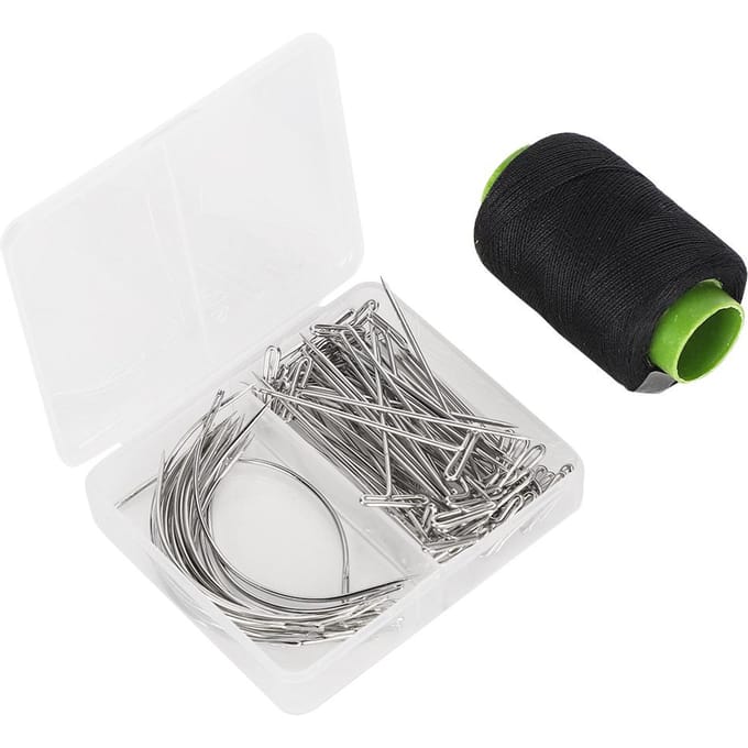 T-Pinnen C-Gebogen Naalden Set Handgemaakte Leerbewerking voor Naaien MultiSpec Naald black