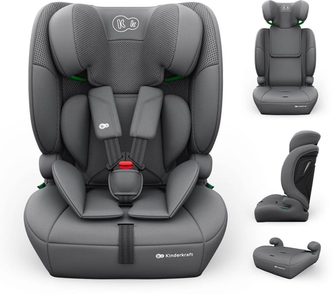 Kinderkraft COMFORT UP 2 PLUS – Autostoel - Meegroeiend - Verstelbaar - Grijs