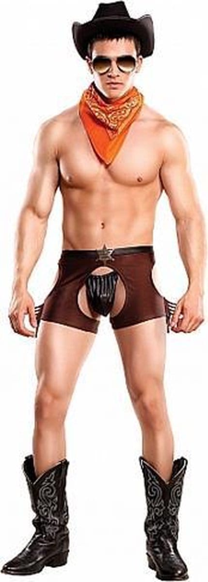 Male Power Eigenwijze Cowboykostuum - XL brown L/XL