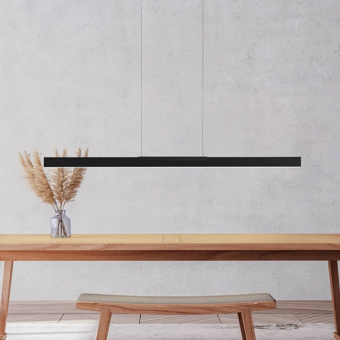 Bopp LED hanglamp Nano 2.0, lengte 140 cm, zwart, metaal