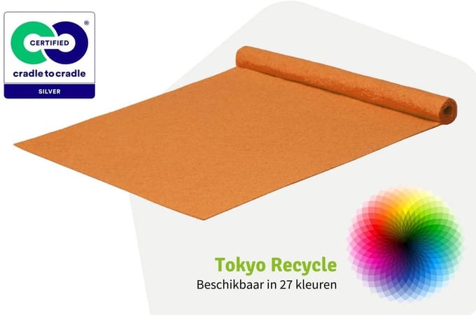 GJ Floors - Budget loper Tokyo Recycle | Sinaasappel - Breedte x Lengte: 2 meter / 8 meter